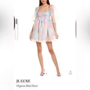 Luxe Pastel Organza Mini Dress